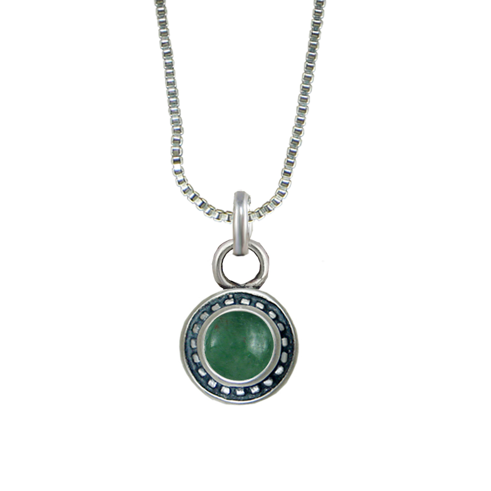 Sterling Silver Petite Little Jade Pendant Necklace